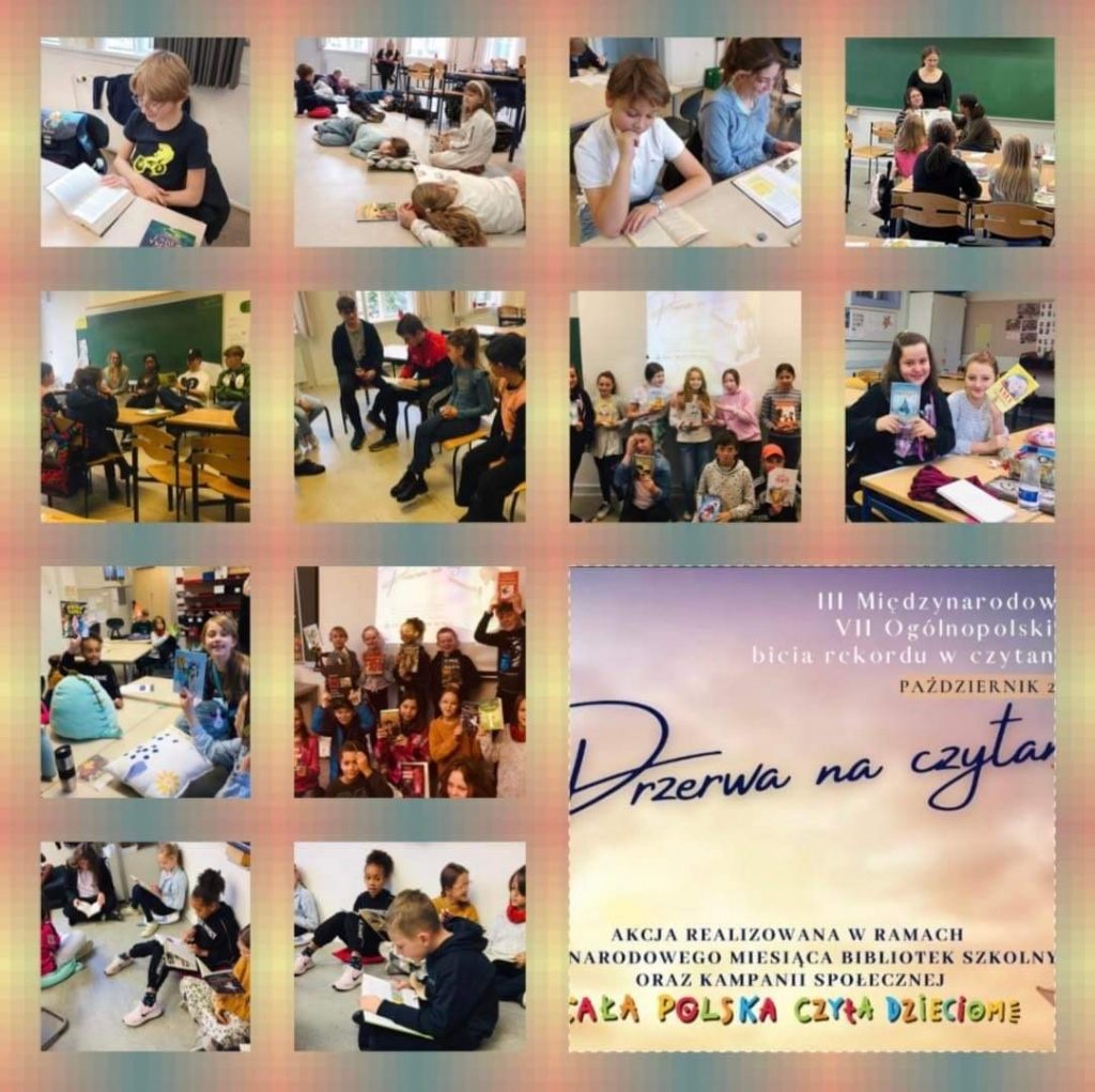 III MIĘDZYNARODOWA EDYCJA „PRZERWY NA CZYTANIE” W NASZEJ SZKOLE