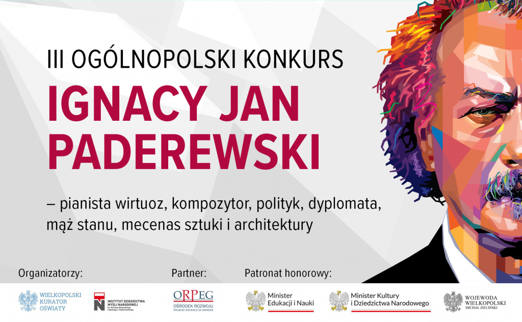 III edycja konkursu o Ignacym Janie Paderewskim. ORPEG partnerem projektu. Zapraszamy uczniów SPL Kopenhaga do aktywnego udziału w konkursie!
