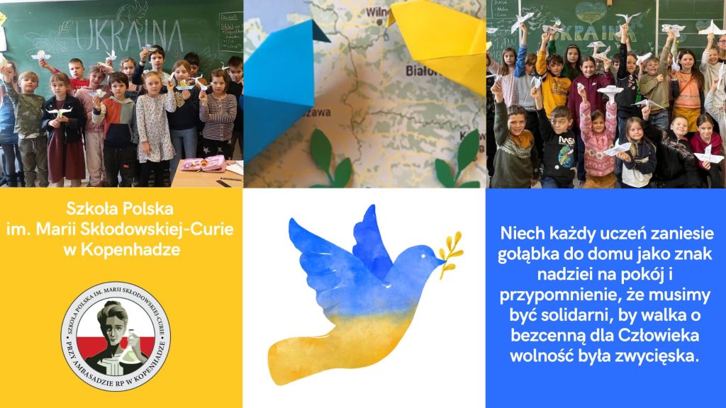 „Gołąbek pokoju dla Ukrainy” w Szkole Polskiej w Kopenhadze