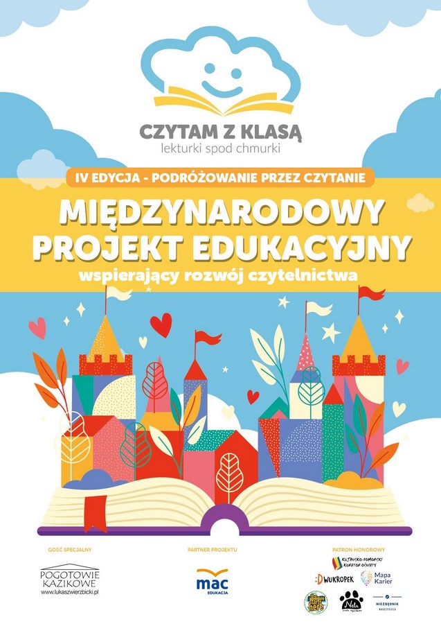 Czytam z klasą lekturki spod chmurki – Podróże po Europie:) Brawo klasa 2 SP!!!