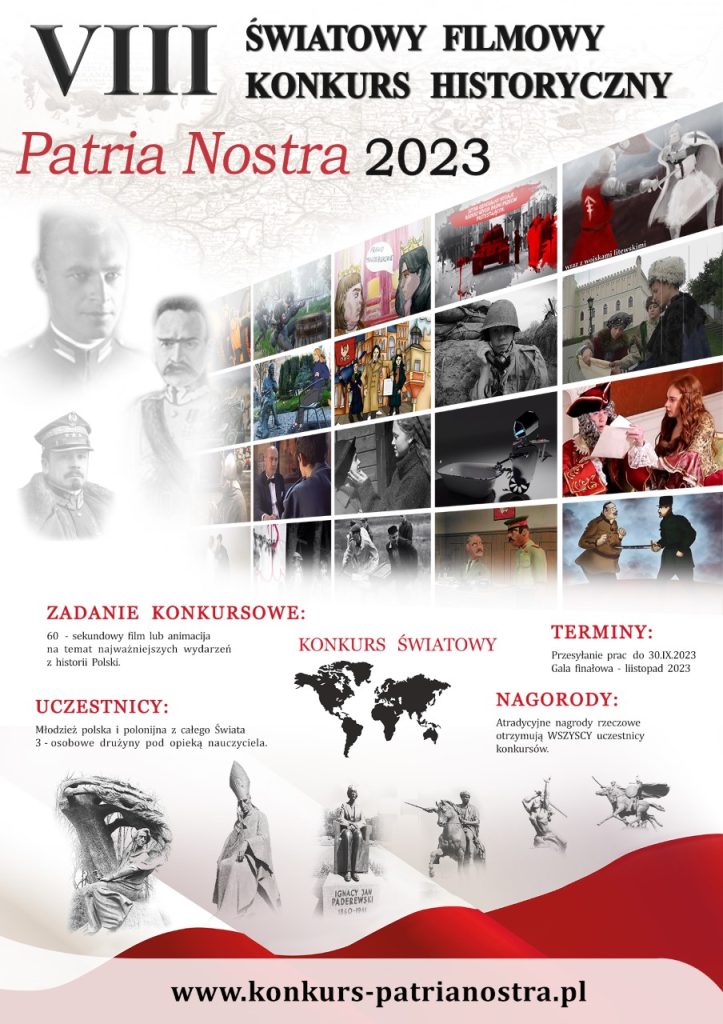 Zaproszenie do udziału w VIII edycji Konkursu Historycznego Patria Nostra 2023.