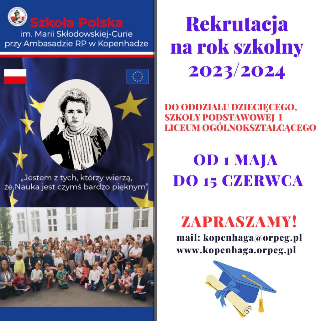 REKRUTACJA NA ROK SZKOLNY 2023/2024
