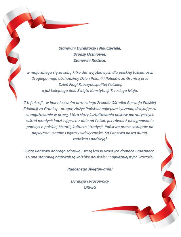 Życzenia Dyrektor ORPEG Pani Justyny Kralisz