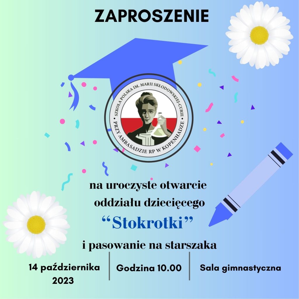 Zaproszenie na uroczyste otwarcie oddziału dziecięcego „STOKROTKI”