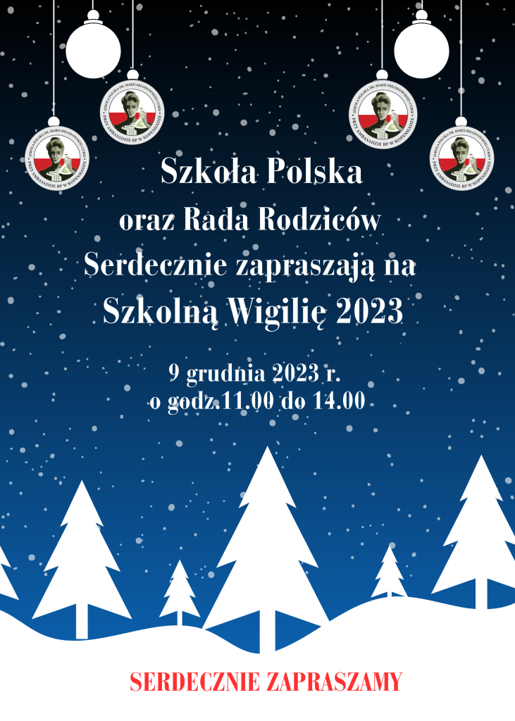 Zaproszenie na Wigilię Szkolną 2023