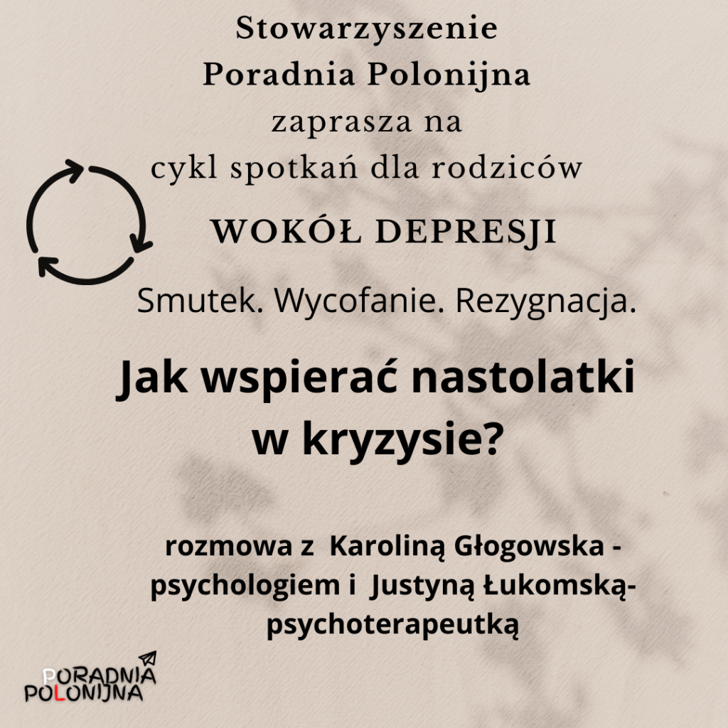 Zapraszamy na wydarzenie: WOKÓŁ DEPRESJI. Nastolatek w kryzysie.