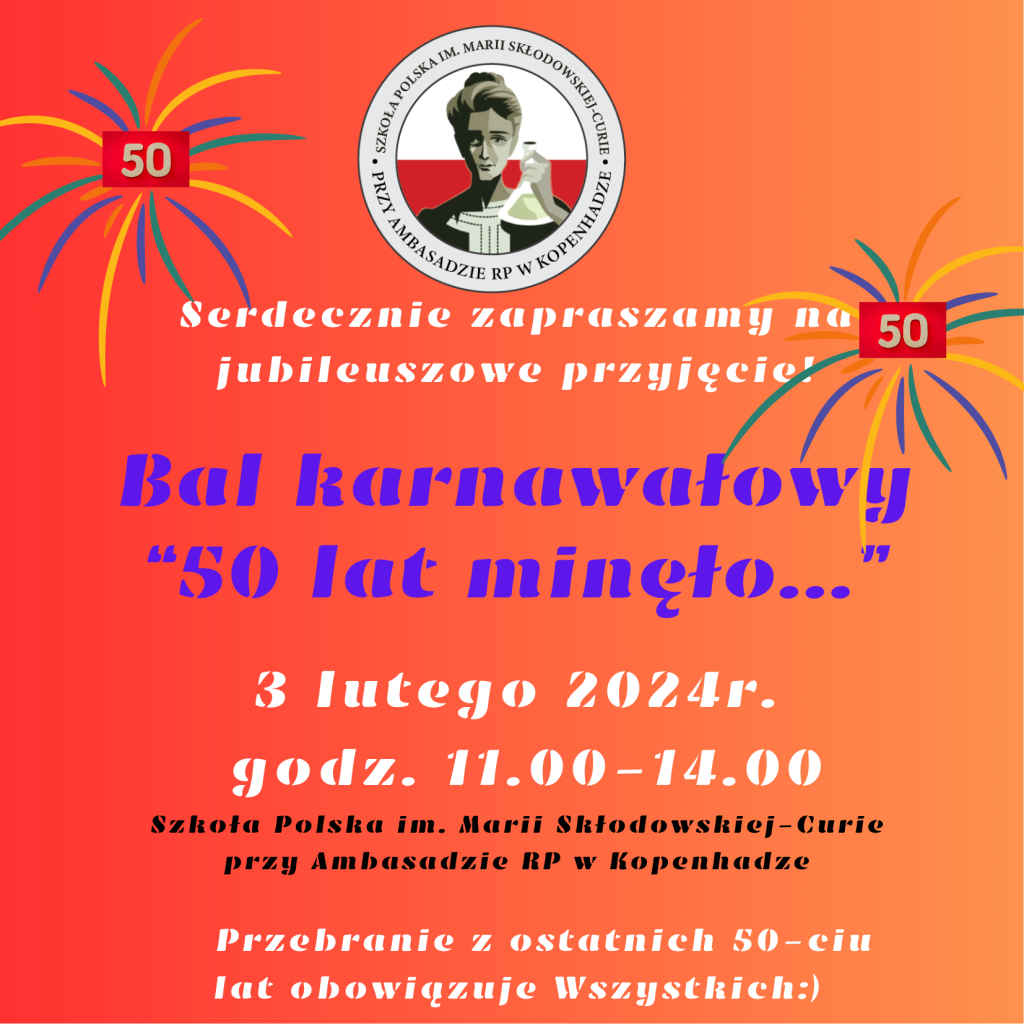 Bal Karnawałowy 2024 pt. „50 lat minęło…”