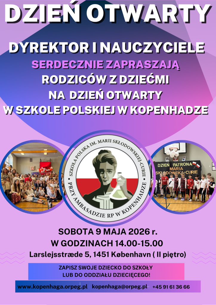 Dzień Otwarty w Szkole Polskiej w Kopenhadze – ZAPRASZAMY!